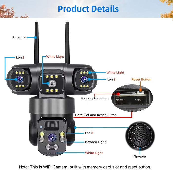 4K/9MP Solar Security Camera – 360° Smart Protection