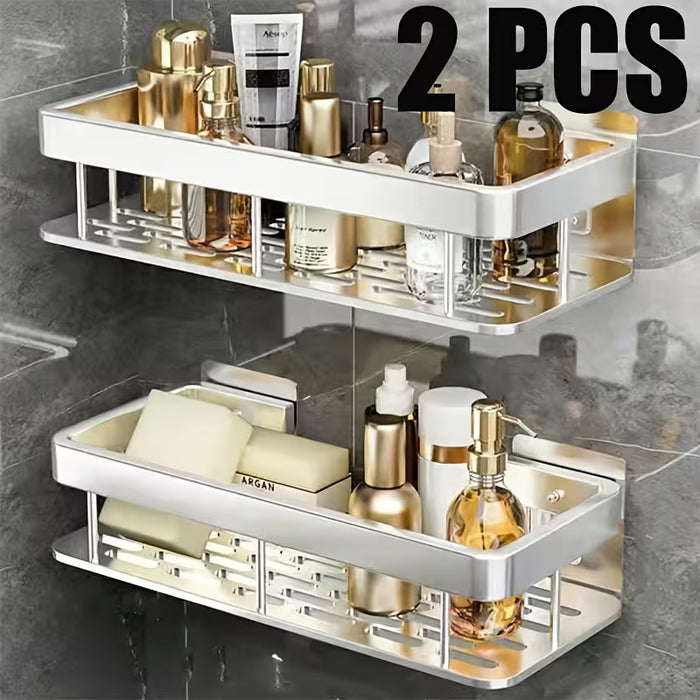 1/2/3pcs Metal Punch-free Bathroom Rack