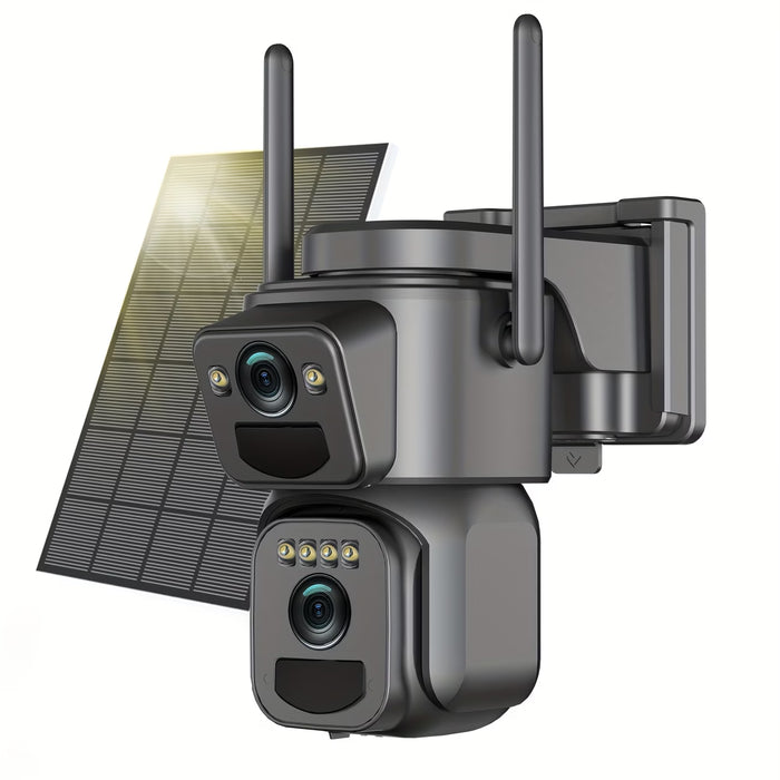 2K Solar WiFi Security Camera – 360° Protection with 10x Zoom