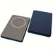 Blessing Magnetic wireless charging power bank in dark blue, with a textured front and charging indicator ring.