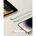 Blessing Sells Anker bio-based USB-C to Lightning charging cable in mint green, made from plant-based materials for Apple devices.