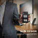 Blessing Sells black aluminium card wallet for men with RFID blocking, ejector button, and money strap.