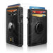 Blessing Sells black genuine leather bifold wallet with RFID blocking, ID window, and card holder.