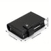 Blessing Sells black carbon fiber textured RFID blocking wallet with auto pop-up mechanism and snap closure.