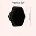 Blessing Sells black silicone facial cleansing brush with hexagonal shape and soft bristles for deep cleaning and exfoliation.