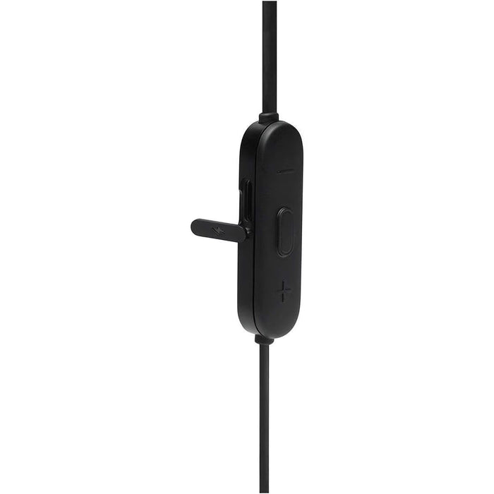 Blessing Sells black in-ear headphones with inline microphone and volume controls.