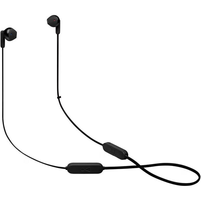 Blessing Sells black JBL in-ear headphones with microphone and inline controls. Lightweight and portable for everyday use.