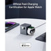 Blessing Sells magnetic charging dock for phone and Apple Watch, grey, modern design.