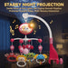 Blessing Sells musical crib mobile with projector, featuring animal characters, starry night projection, and gentle melodies for nursery.