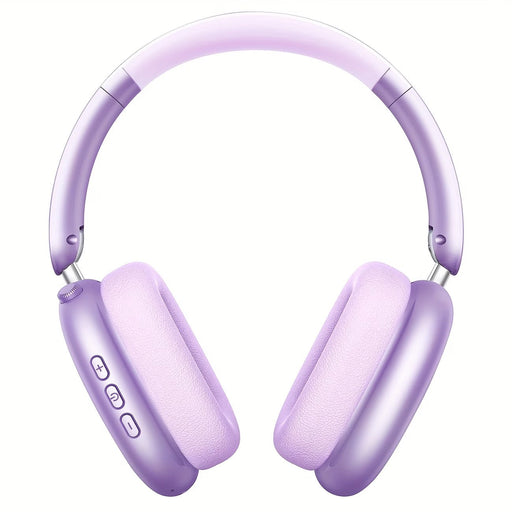 Blessing Sells purple wireless over-ear headphones with soft ear pads and Hi-Res sound.