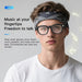 Blessing Sells black smart glasses with AI camera, offering music playback and wireless calling for men and women.