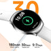 Blessing Sells Watch 4 Pro Smart Watch with white band, silver bezel, and black screen displaying time and charging icon.