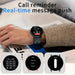 Blessing Sells smartwatch with a round interactive screen on a man's wrist, displaying a call screen. Features include call reminder and message push.