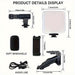 Blessing Sells smartphone vlogging kit with directional microphone, LED light, phone mount, mini tripod, and audio cable.