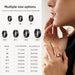 Blessing Smart Ring for men and women, black, with digital display showing fitness data. Multiple sizes available.