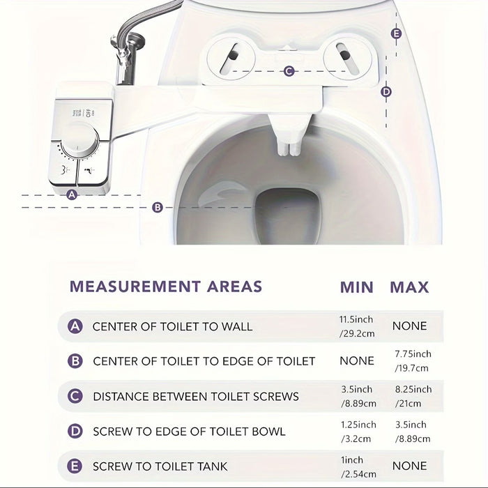 Ultra-Slim Bidet Attachment for Toilet