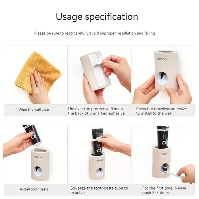 Self-Adhesive Toothpaste Dispenser