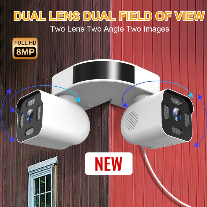 8MP Dual Lens PTZ Security Camera